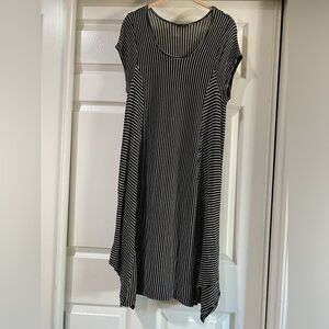 Vision Black and White Striped Dress Size Small